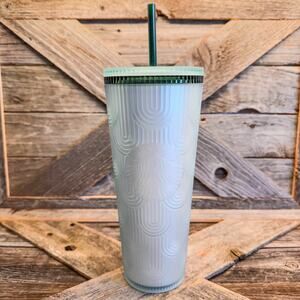 NEW Starbucks Spring 2024 Anniversary Shell Soft Touch Mint Green/Teal, 24 fl oz